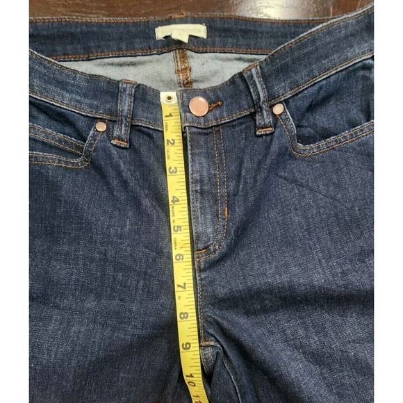 EILEEN FISHER Womens Organic Cotton Denim Ankle Slim Raw Hem Mid Rise Jeans Sz 6 - Picture 6 of 8